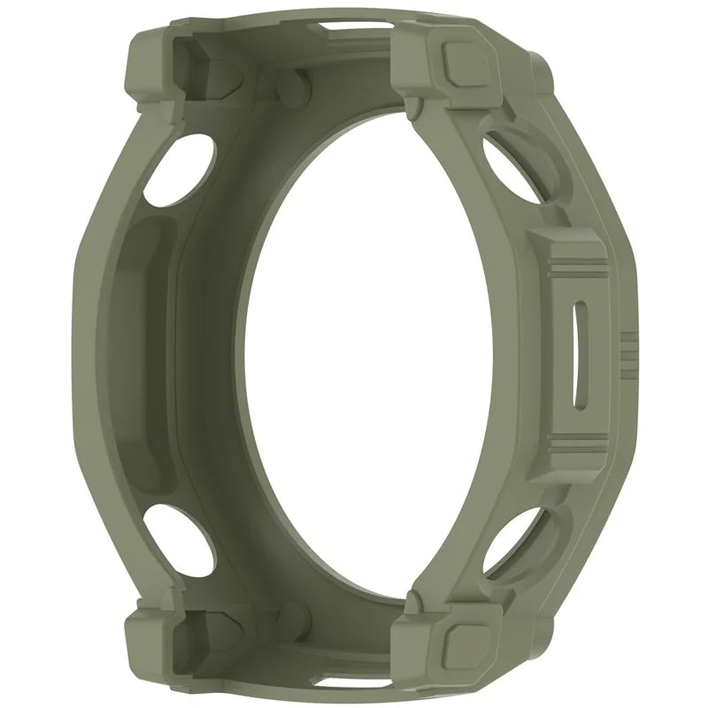 For Huami Amazfit T-Rex Ultra 2 Armor Watch Cover Hollow TPU Watch Frame Case - Green