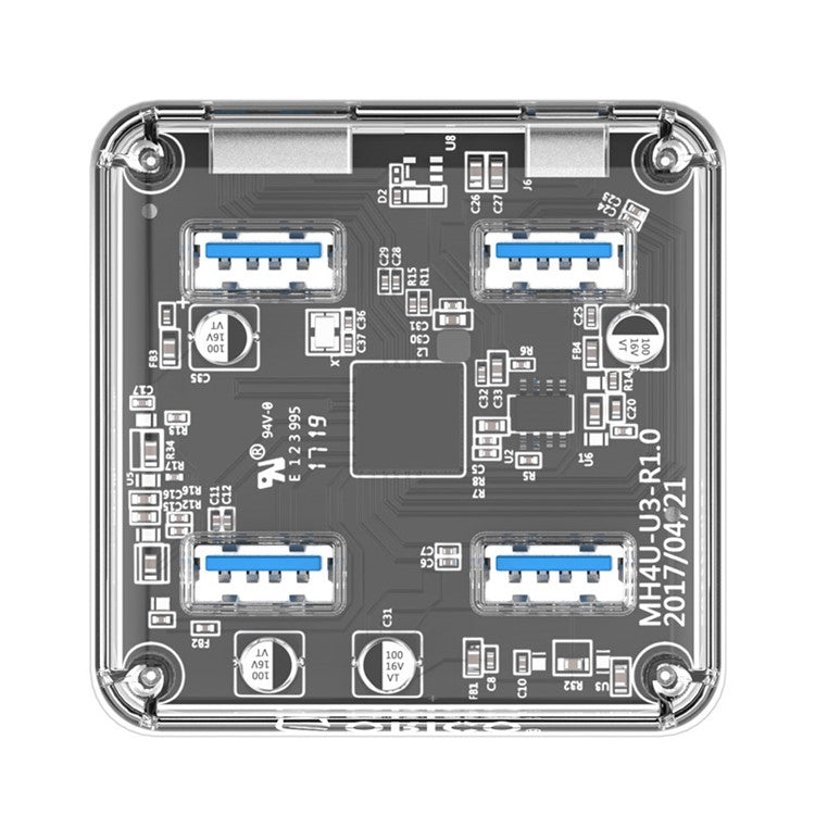 ORICO Mini 4 Ports USB3.0 Hub with Micro USB Port Support Offline Power, Cable Length: 100cm (MH4U-U3-10)