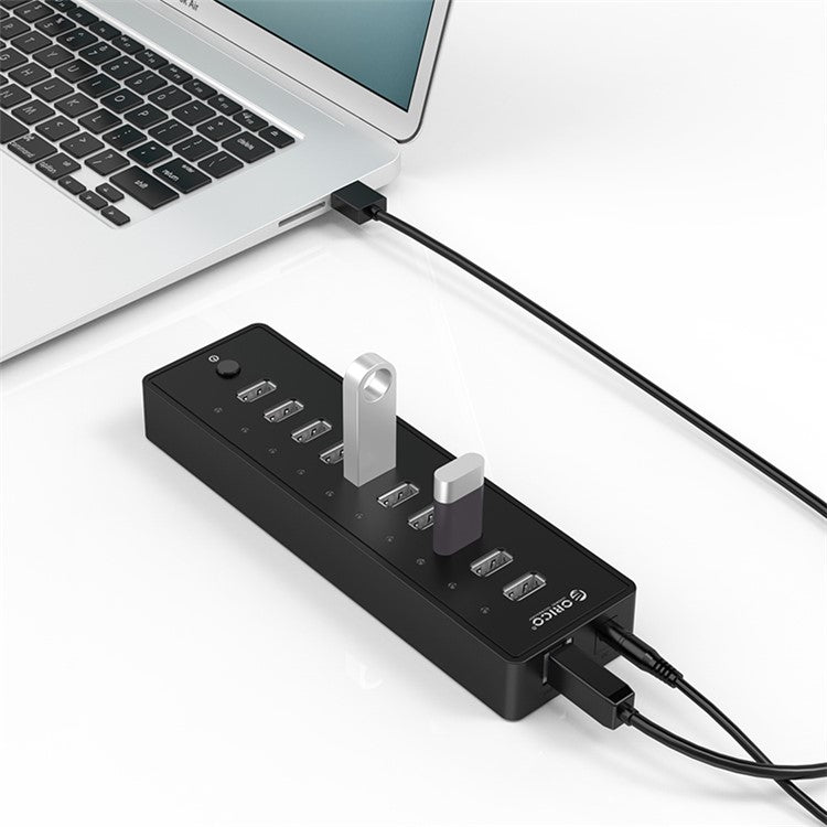 ORICO P10-U2 480Mbps High Speed Ten Ports USB2.0 Hub Adapter - EU Plug
