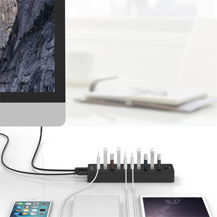 ORICO P10-U2 480Mbps High Speed Ten Ports USB2.0 Hub Adapter - EU Plug