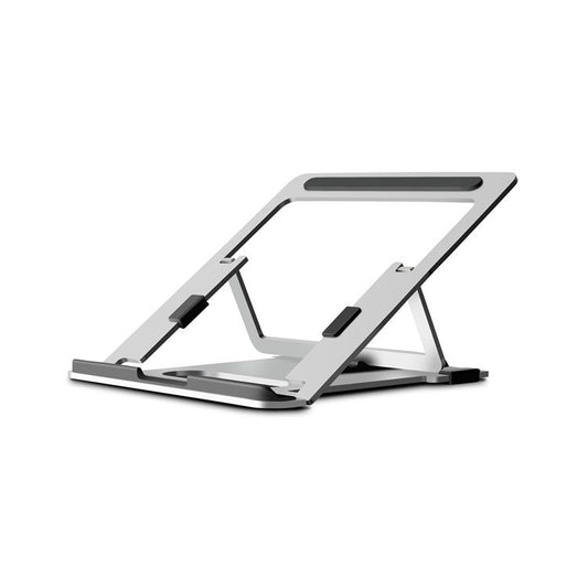 JP-1 Aluminum Alloy Adjustable Laptop Stand Foldable Notebook Desktop Mount Cooling Bracket - Light Grey