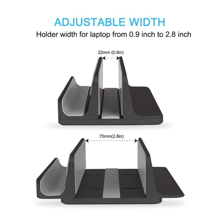 S09 Vertical Laptop Aluminum Bracket Base - Black