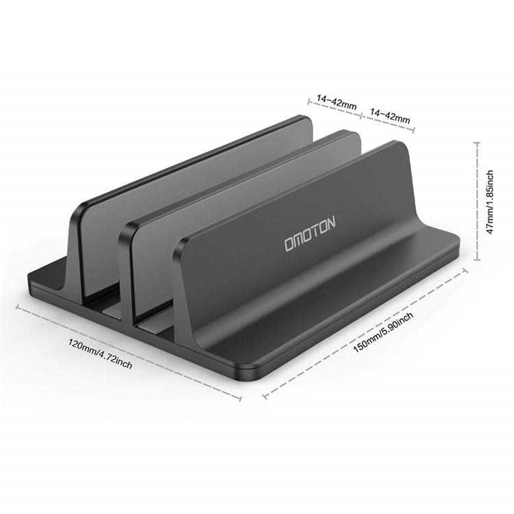 XWJ-004A Adjustable Width Double Slots Cooling Laptop Notebook Tablet Bracket Base - Black