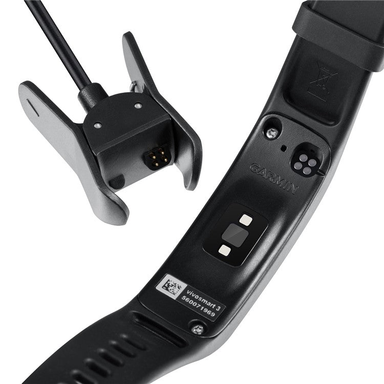 For Garmin Vivosmart 3 1m USB Charging Cable Cradle - Black