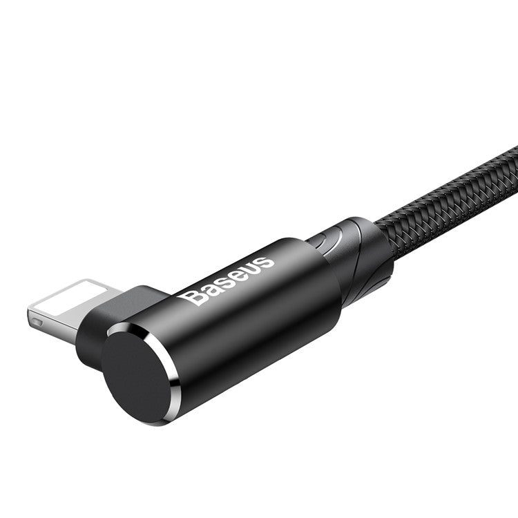 BASEUS MVP Elbow USB Data Sync Cable Right Angle 90-Degree USB to iP Charging Cord 2m 1.5A - Black