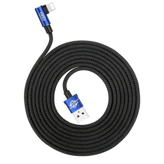 BASEUS MVP Elbow USB Data Sync Cable Right Angle 90-Degree USB to iP Charging Cord 2m 1.5A - Blue