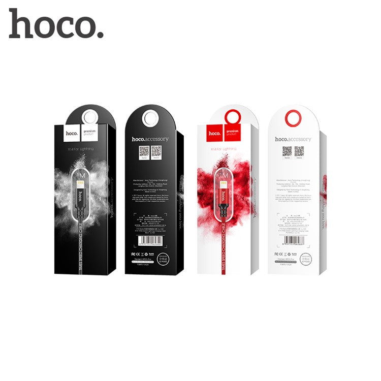 HOCO X14 Times Speed Lightning 8pin Charging Cable for iPhone X/8/8 Plus etc. - Black