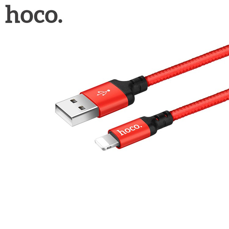 HOCO X14 Times Speed Lightning 8pin Data Sync Charge USB Cable for iPhone X/8/8 Plus etc. - Red