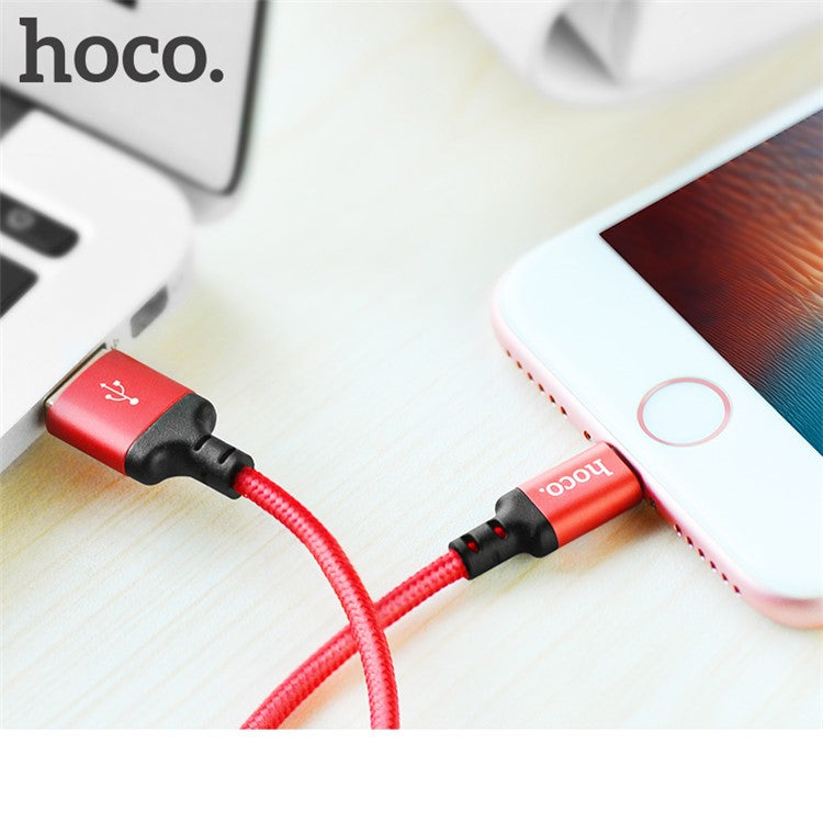 HOCO X14 Times Speed Lightning 8pin Data Sync Charge USB Cable for iPhone X/8/8 Plus etc. - Red