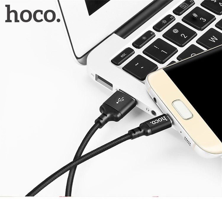 HOCO X14 High Speed 2M 1.7A Micro USB Data Sync Charge Cable for Samsung LG Sony Huawei - Black