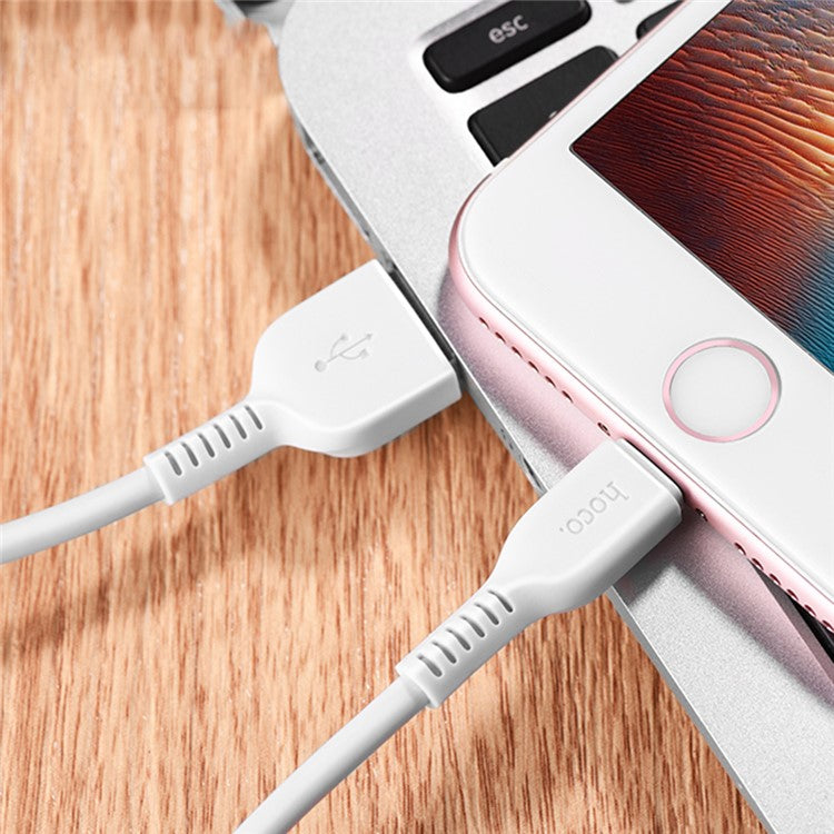 HOCO X20 3-Meter 2A 8-Pin Lightning USB Charge and Sync Cable for iPhone iPad iPod - White