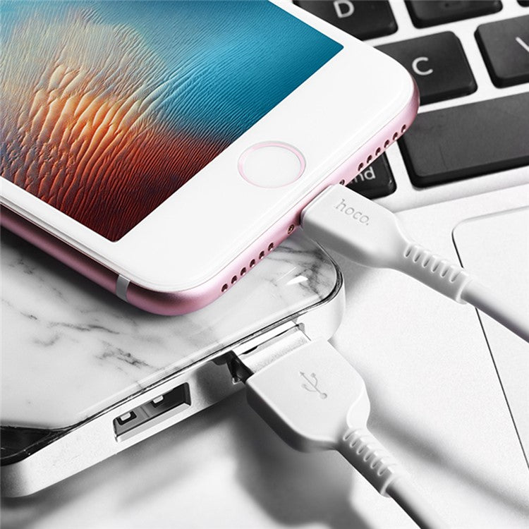 HOCO X20 3-Meter 2A 8-Pin Lightning USB Charge and Sync Cable for iPhone iPad iPod - White