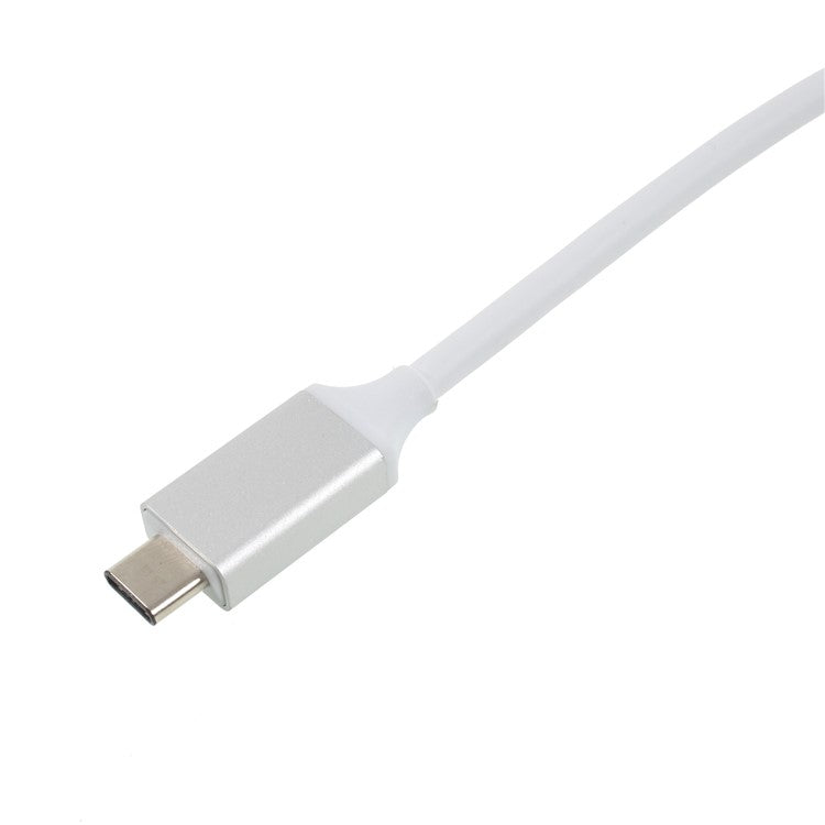Multi-functional Aluminum Alloy 5-in-1 Type-C Hub with TF/SD Card Reader + 3 USB 3.0 Ports for MacBook Pro