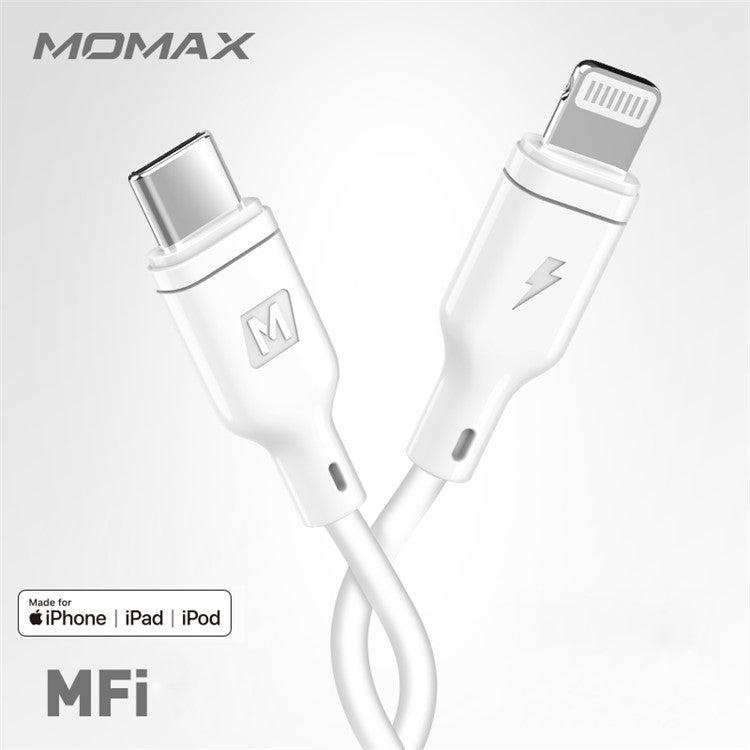 MOMAX DL36 [PD Fast Charge] [MFI Certified] 1.2M Type-C to Lightning 8 Pin Data Sync PD Charging Cable