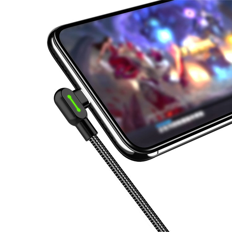 MCDODO CA-5283 Button Series for iPhone 15 Series Nylon Braided 3M Type-C USB Data Sync Charging Cable - Black