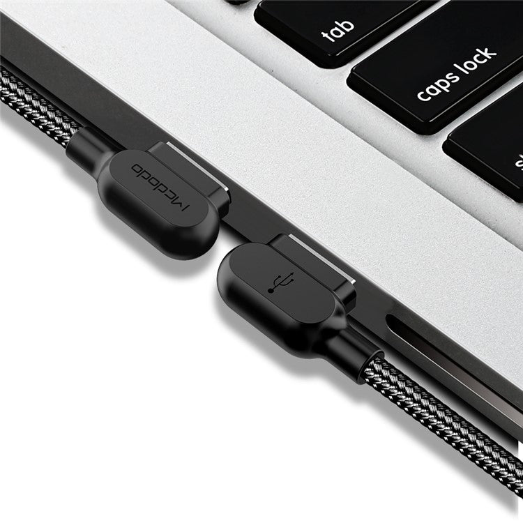 MCDODO CA-5280 Button Series for iPhone 15 Series Nylon Braided 0.5M Type-C USB Data Sync Charger Cable - Black