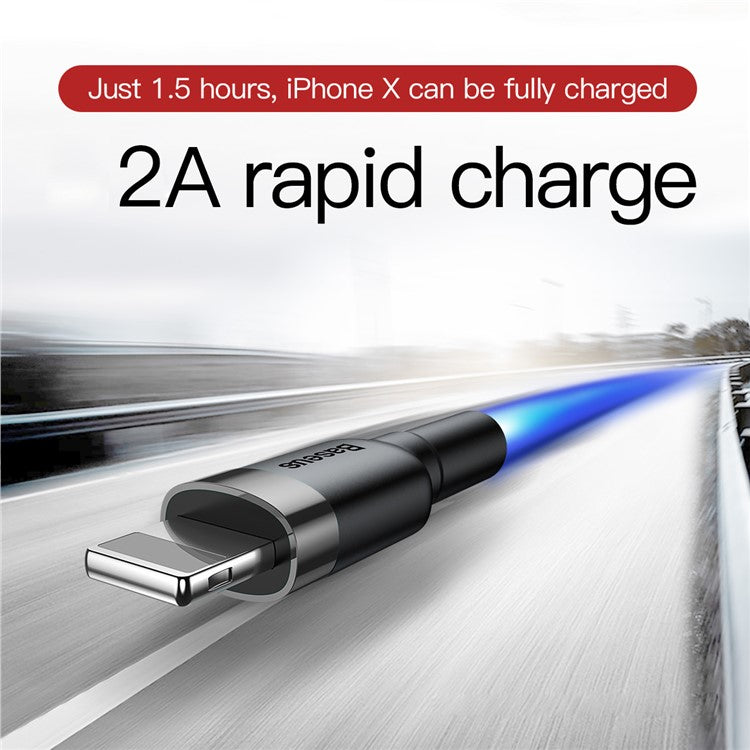 BASEUS KLF Series 3m 2A USB iP Charging Cable - Grey / Black