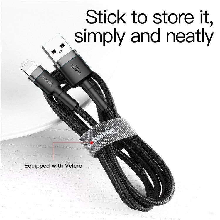 BASEUS KLF Series 3m 2A USB iP Charging Cable - Grey / Black