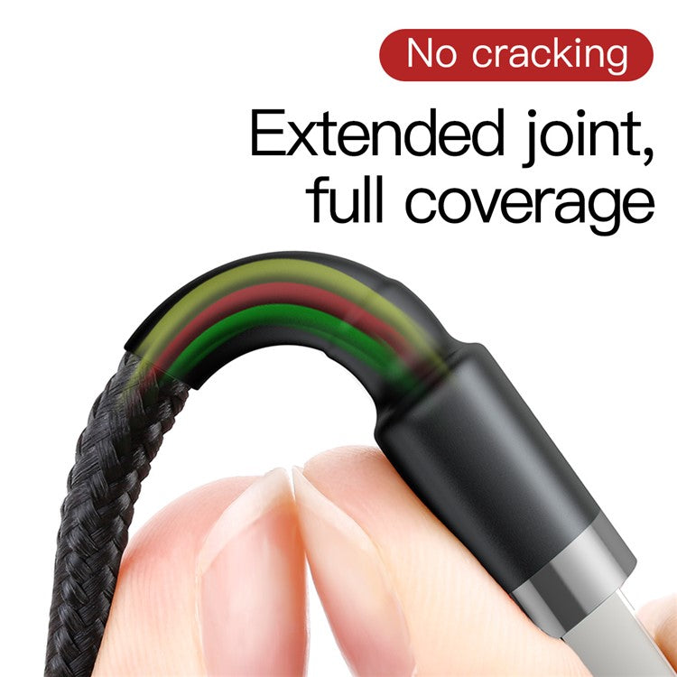 BASEUS KLF Series 3m 2A USB iP Charging Cable - Grey / Black
