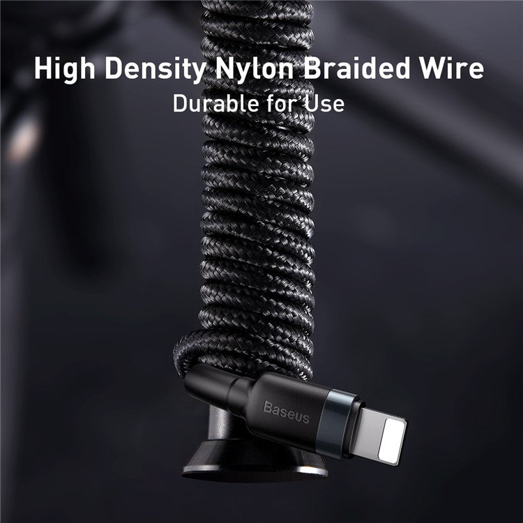 BASEUS Type-C to iP Sync Data Cable PD Quick Charge 18W 1m Nylon Braided Cable - Black