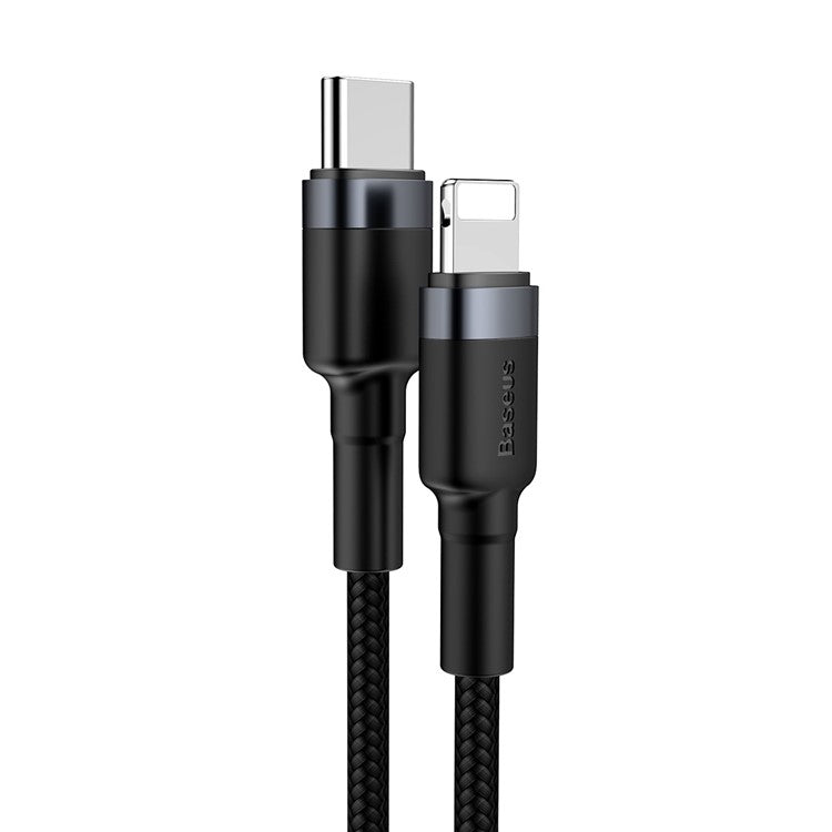 BASEUS Type-C to iP Sync Data Cable PD Quick Charge 18W 1m Nylon Braided Cable - Black