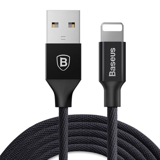 BASEUS Yiven iP to USB Cable for iPhone 7, iOS 10 Version (1.8m) - Black