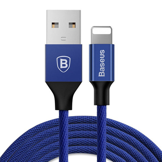 BASEUS Yiven Data Sync Charge iP Cable for iPhone 7, iOS 10 Version (1.8m) - Navy Blue