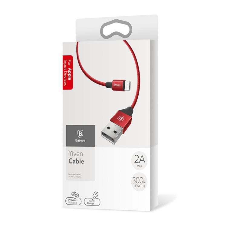 BASEUS Yiven Data Sync Cable Charging Cord iP USB Cable for iPhone (iOS 10 Version) 3m - Red