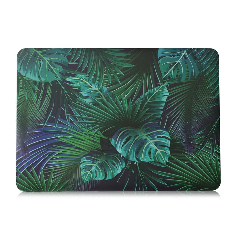 Pattern Printing Plastic Protector Case Shell for Macbook Air 13.3 Inch - Green Leaves