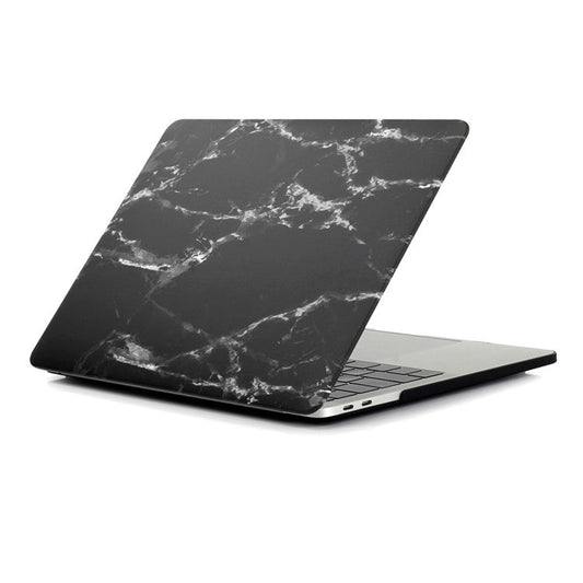 Patterned Hard Protector Case for MacBook Air 13.3" Retina Display A2337 M1 (2020)/Air 13.3'' Retina Display A2179 (2020)/Air 13.3-inch (2019) (2018) A1932 - Marble Texture / Black