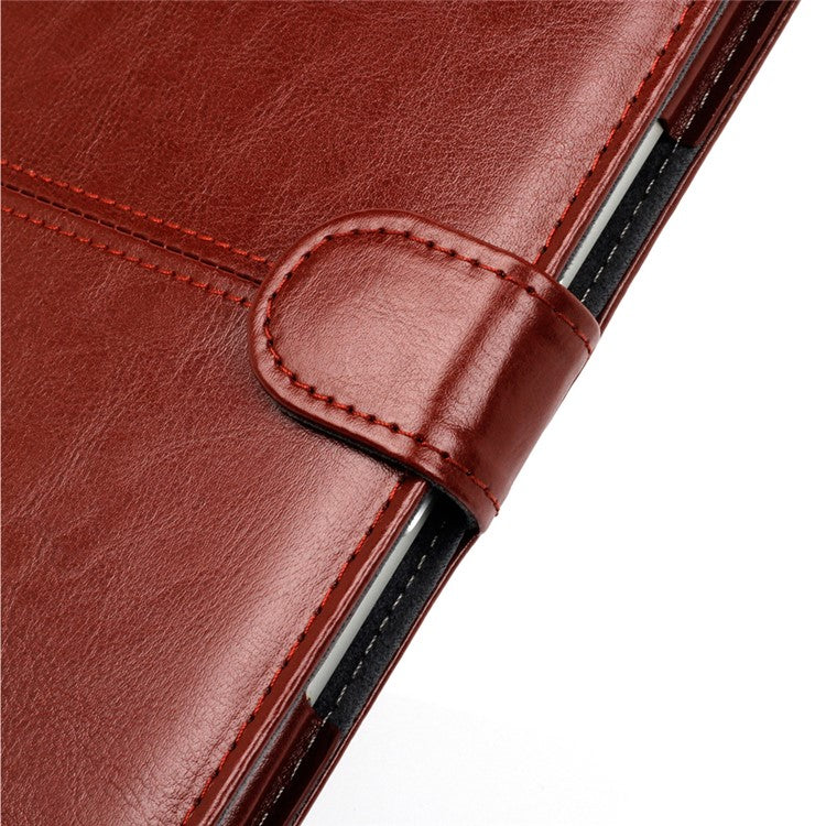 Crazy Horse Leather Case Protector for MacBook Pro 13-inch (2016) A1706/A1708/A1989/A2159/A2251/A2289/A2338 - Brown