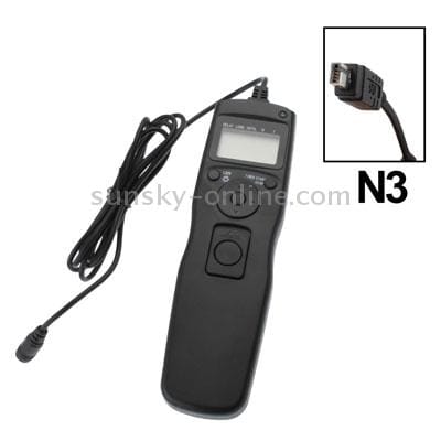 LCD Display Timer Remote Control for Nikon D90 / D5000 / D7000 / D3100 / D5100 (Black)