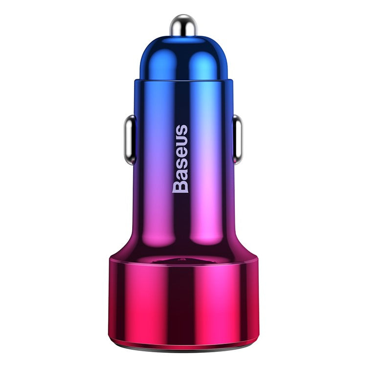 BASEUS Magic Series Car Charger Adapter with Digital Display (Type-C PD+QC) Intelligent Dual Quick Charging Car Charger 45W - Blue / Rose