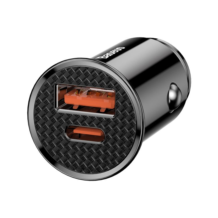 BASEUS Car Charger Adapter PPS 30W Fast Charger with USB Type-C Ports Support PD3.0/QC4.0/SCP/QC3.0/AFC - Black