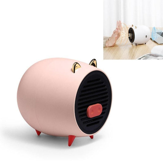 Home Mini Heater Desktop Office Portable Silent Heater CN Plug (Pink)
