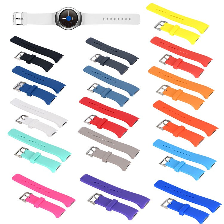 Women Silicone Wrist Watch Strap for Samsung Gear S2 R720 / R730 - S / Black