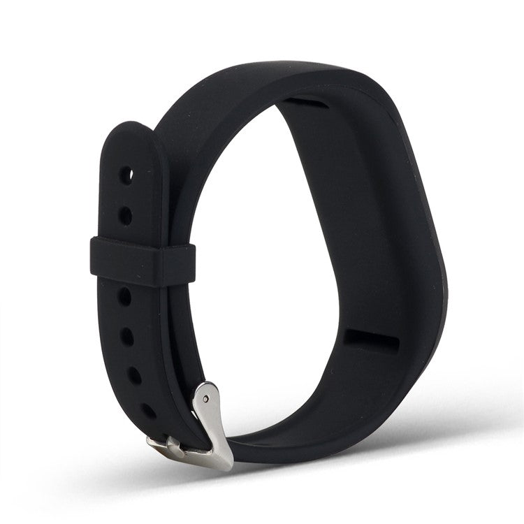 For Garmin Vivofit 3 Soft Silicone Watch Band Adjustable Replacement Strap - Black