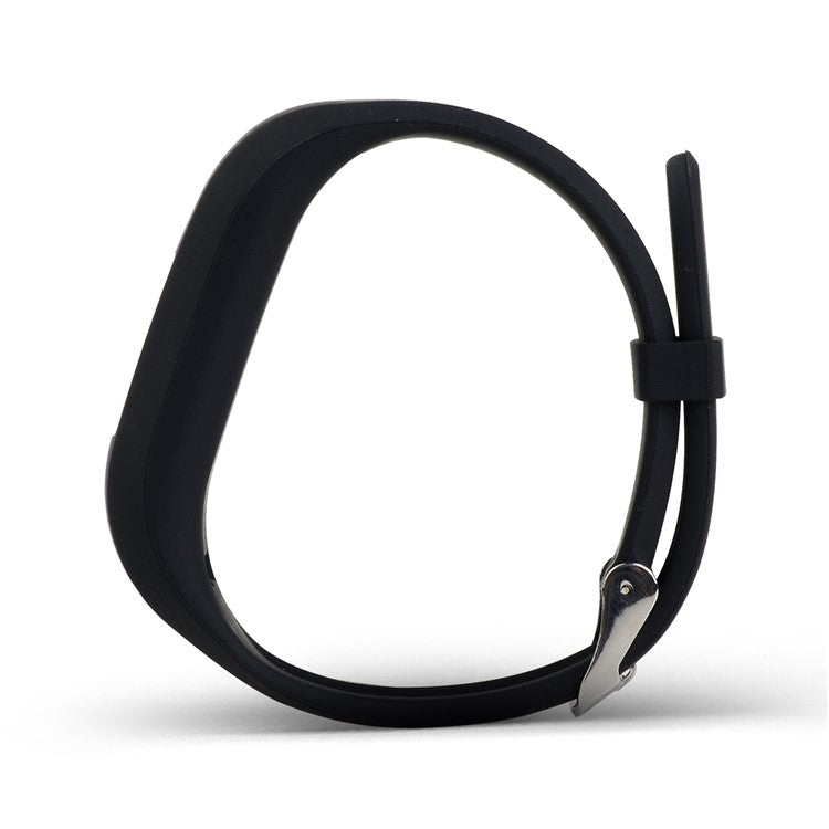 For Garmin Vivofit 3 Soft Silicone Watch Band Adjustable Replacement Strap - Black