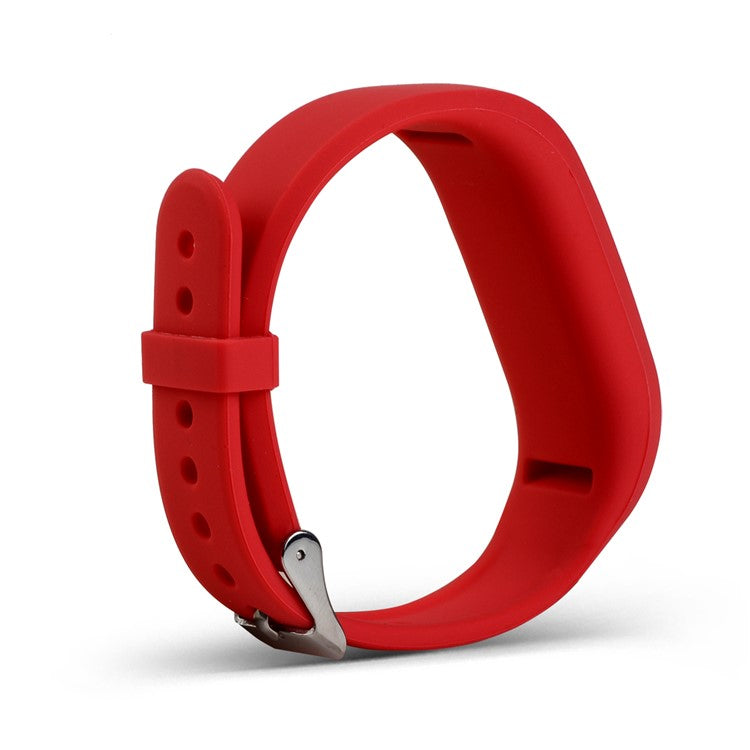 For Garmin Vivofit 3 Soft Silicone Watch Band Adjustable Replacement Strap - Red
