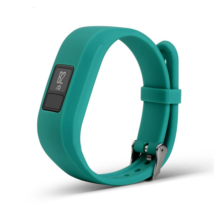For Garmin Vivofit 3 Soft Silicone Watch Band Adjustable Replacement Strap - Cyan