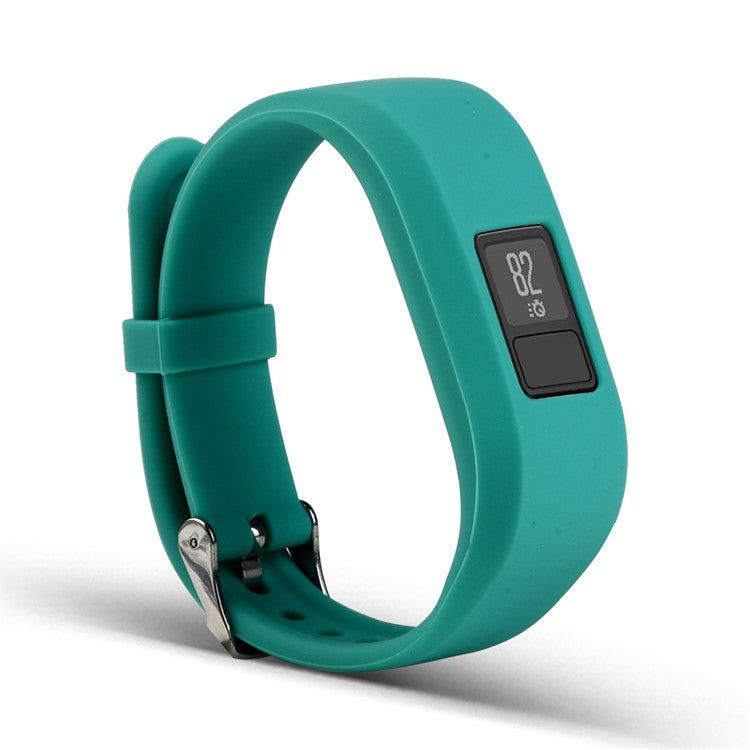 For Garmin Vivofit 3 Soft Silicone Watch Band Adjustable Replacement Strap - Cyan