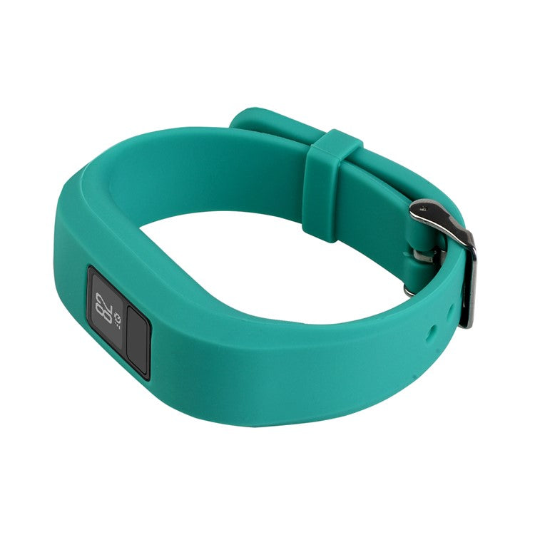 For Garmin Vivofit 3 Soft Silicone Watch Band Adjustable Replacement Strap - Cyan
