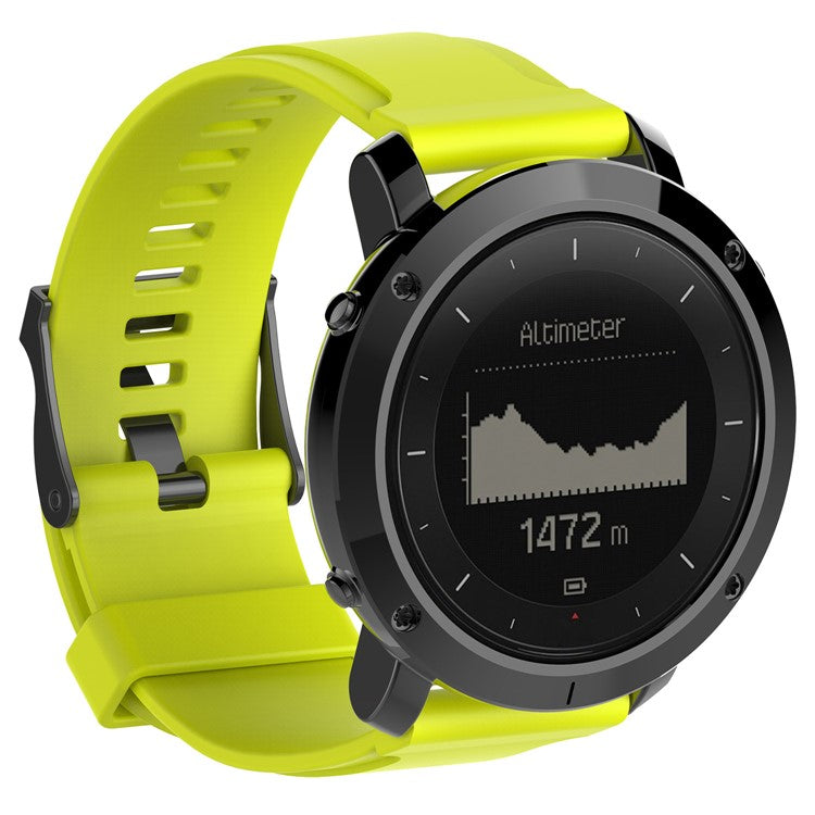 Silicone Watch Bracelet for Suunto Traverse with Spring Bars and Tool - Green