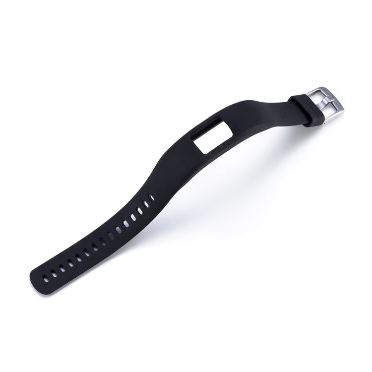 Soft Silicone Watch Strap Adjustable Wrist Band Bracelet for Garmin VivoFit 4, Length: 23cm - Black