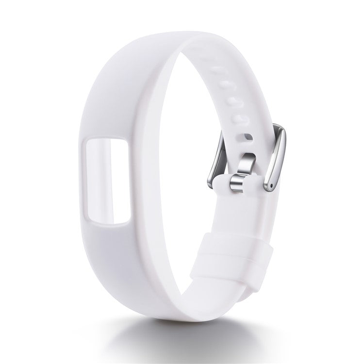 Flexible Adjustable Soft Silicone Watch Band for Garmin Vivofit 4 - Size: S / White