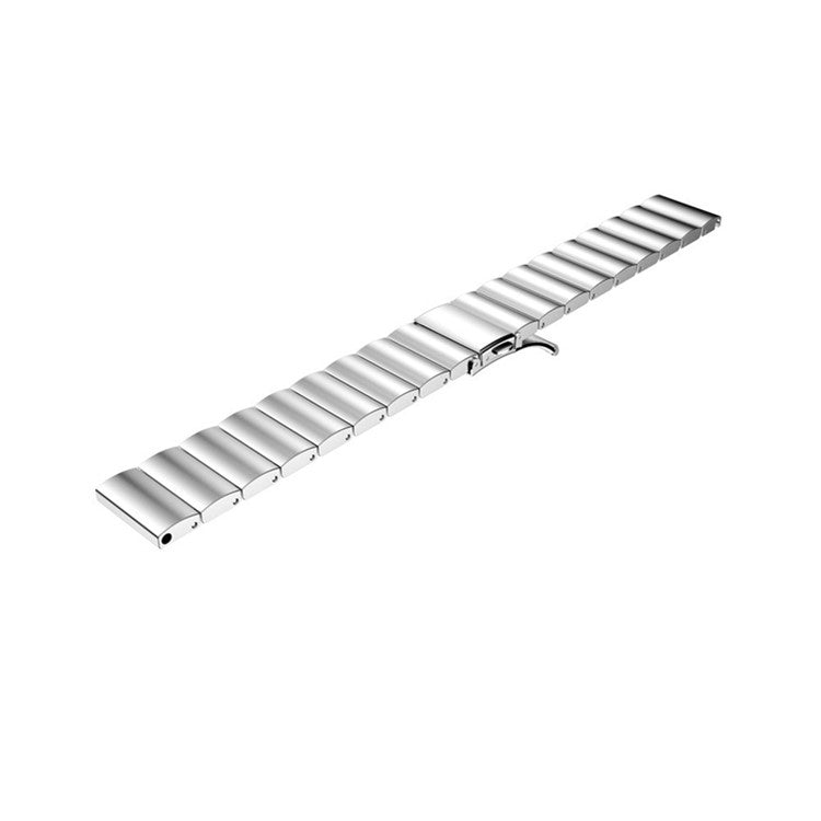 20mm Stainless Steel Solid Chain Watch Band Replacement with Folding Clasp for Huawei Watch 2 - Silver