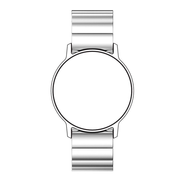 20mm Stainless Steel Solid Chain Watch Band Replacement with Folding Clasp for Huawei Watch 2 - Silver