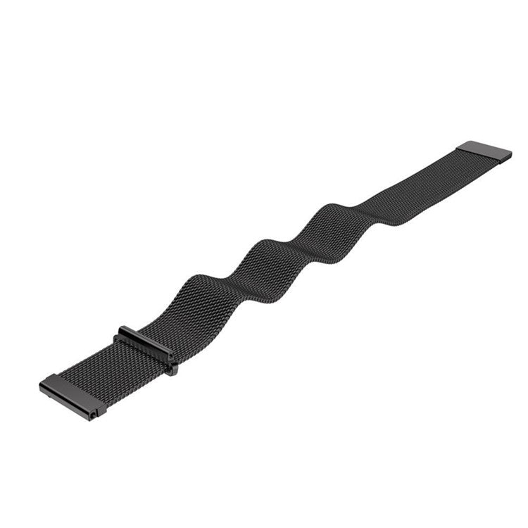 22mm Milanese Metal Wristband Watch Band for Samsung Gear S3 Frontier / S3 Classic - Black