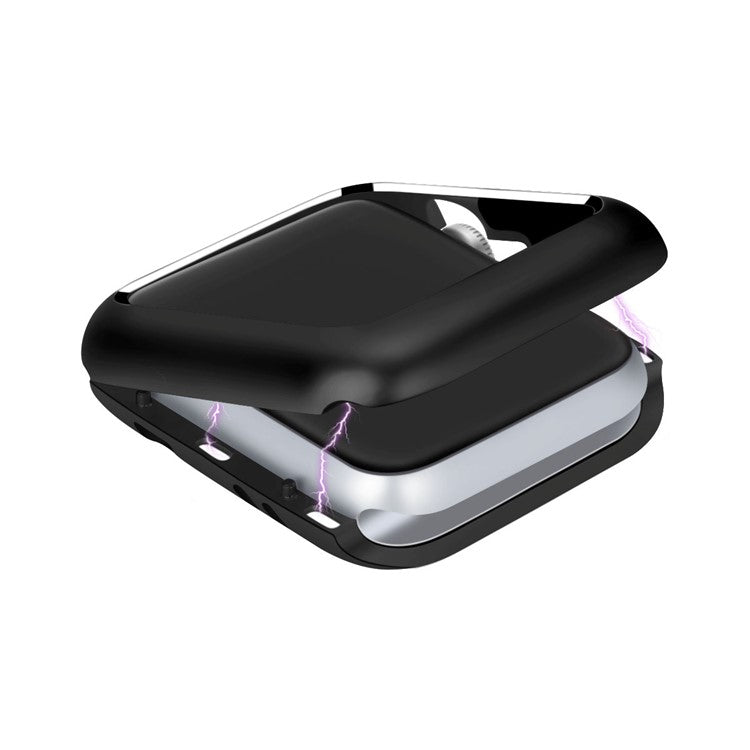 Magnetic Attraction Metal Frame Cover for Apple Watch Series 3 2 1 38mm  - Black