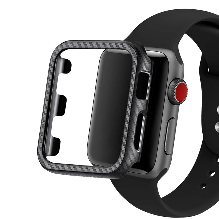 For Apple Watch Series 4 / 5 / 6 / SE / SE (2022) 40mm Carbon Fiber Texture TPU Protective Case